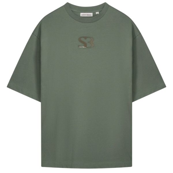 Saint Blanc Initial Logo T-shirt Donker Groen