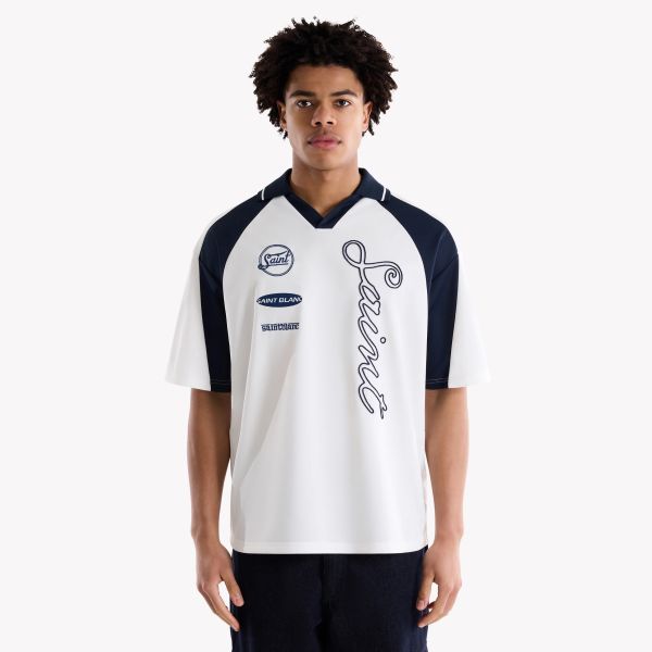 Saint Blanc Multi Logo Jersey Off White