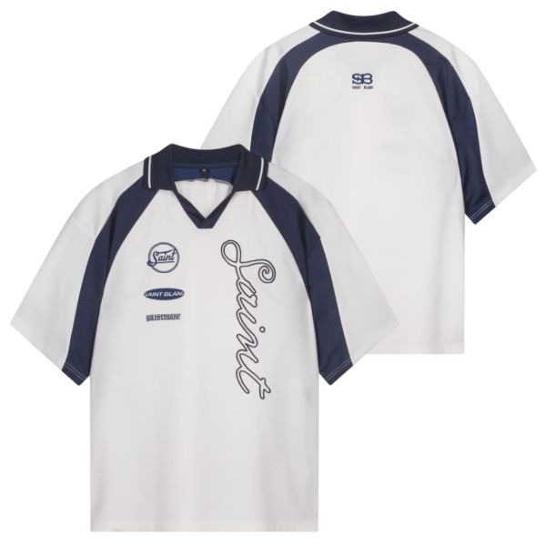 Saint Blanc Multi Logo Jersey Off White