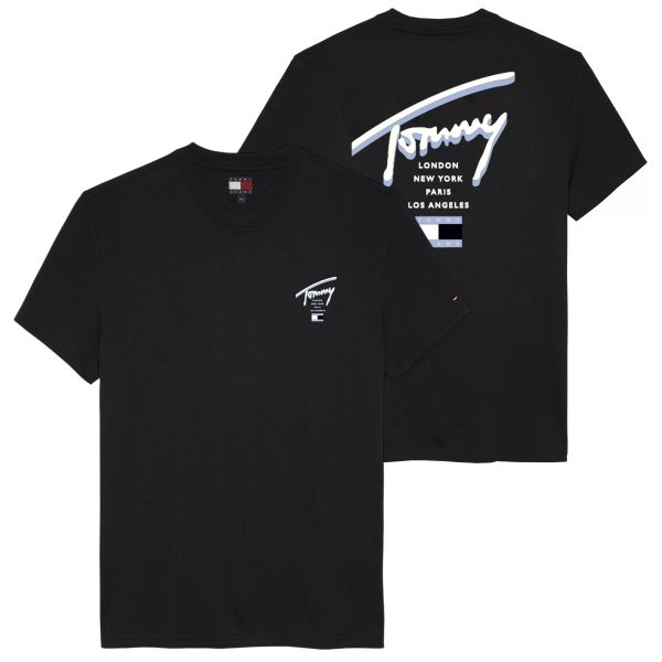 Tommy Jeans Signature City T-shirt Zwart