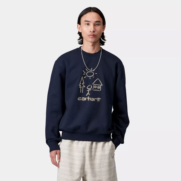Carhartt WIP Masterpiece Sweater Donker Blauw