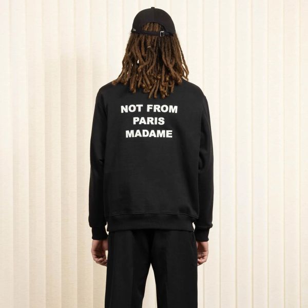 Drôle De Monsieur Slogan Sweater Zwart