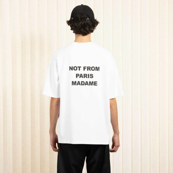 Drôle De Monsieur Slogan T-shirt Wit