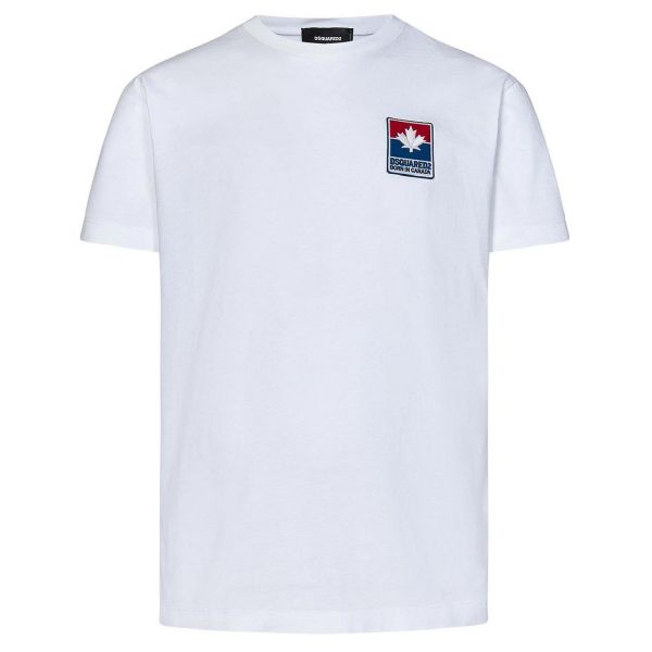 Dsquared2 Leaf Patch T-shirt Wit