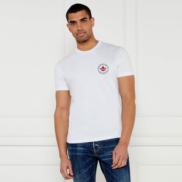 Dsquared2 Logo Patch T-shirt Wit