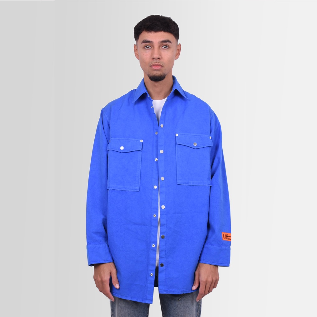 heron preston longsleeve pockets shirt blauw1