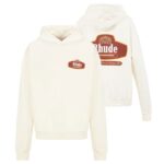 Rhude Racing Crest Hoodie Off White
