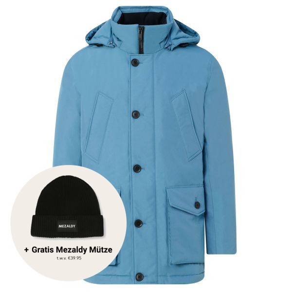 boss osiass parka blauw