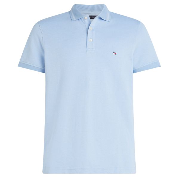Tommy Hilfiger Pretwist Mouline Polo Licht Blauw