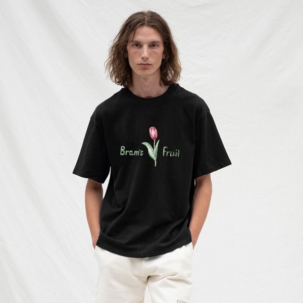 Bram's Fruit Tulip Aquarel T-shirt Zwart