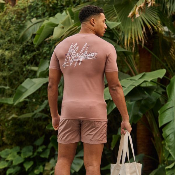 Malelions Splash T-shirt Light Mauve