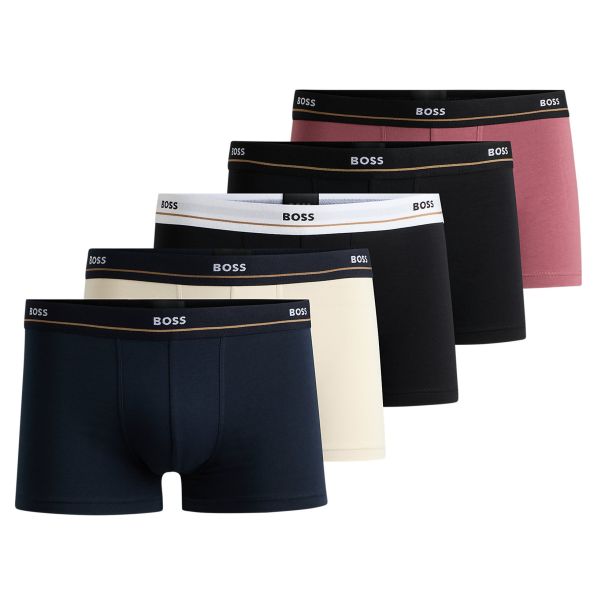 Boss Trunk Boxer 5-Pack Navy/Beige/Zwart/Wit/Rood