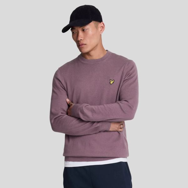 Lyle & Scott Cotton Merino Sweater Lila