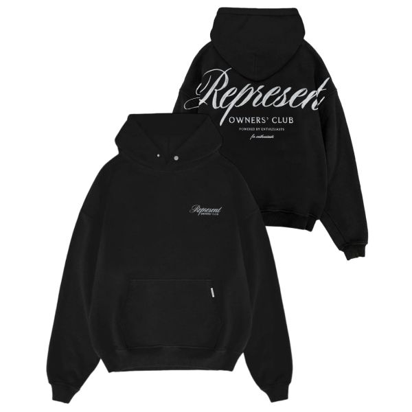 Represent Owners Club Script Hoodie Zwart