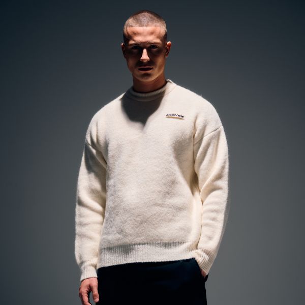 Croyez Étiquette Knit Sweater Off White
