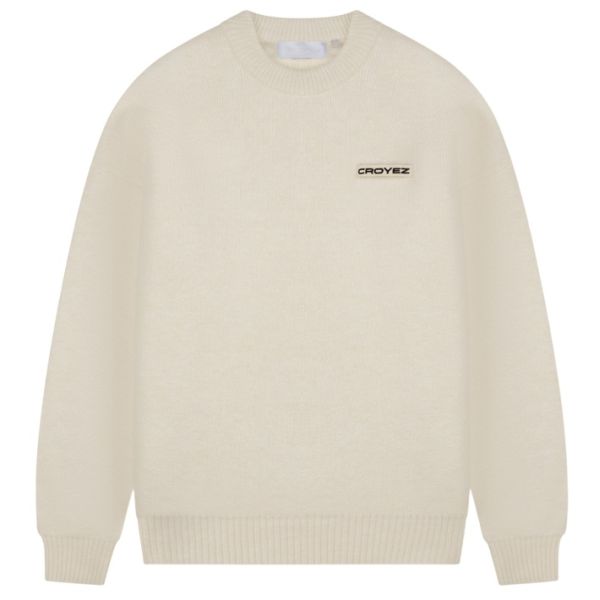 Croyez Étiquette Knit Sweater Off White