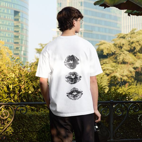 Arbor Antwerp Blue Lips T-shirt Wit