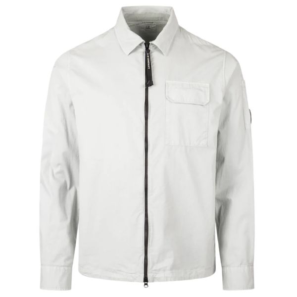 CP Company Gabardine Zipped Overshirt Mint/Grijs