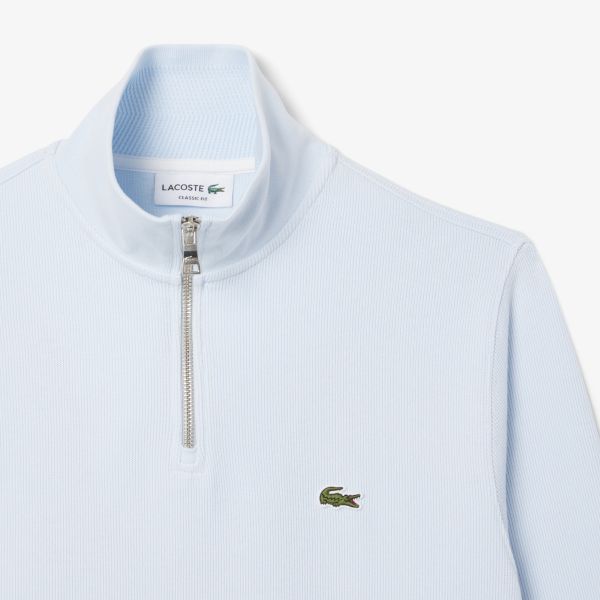 Lacoste Half Zip Sweater Licht Blauw